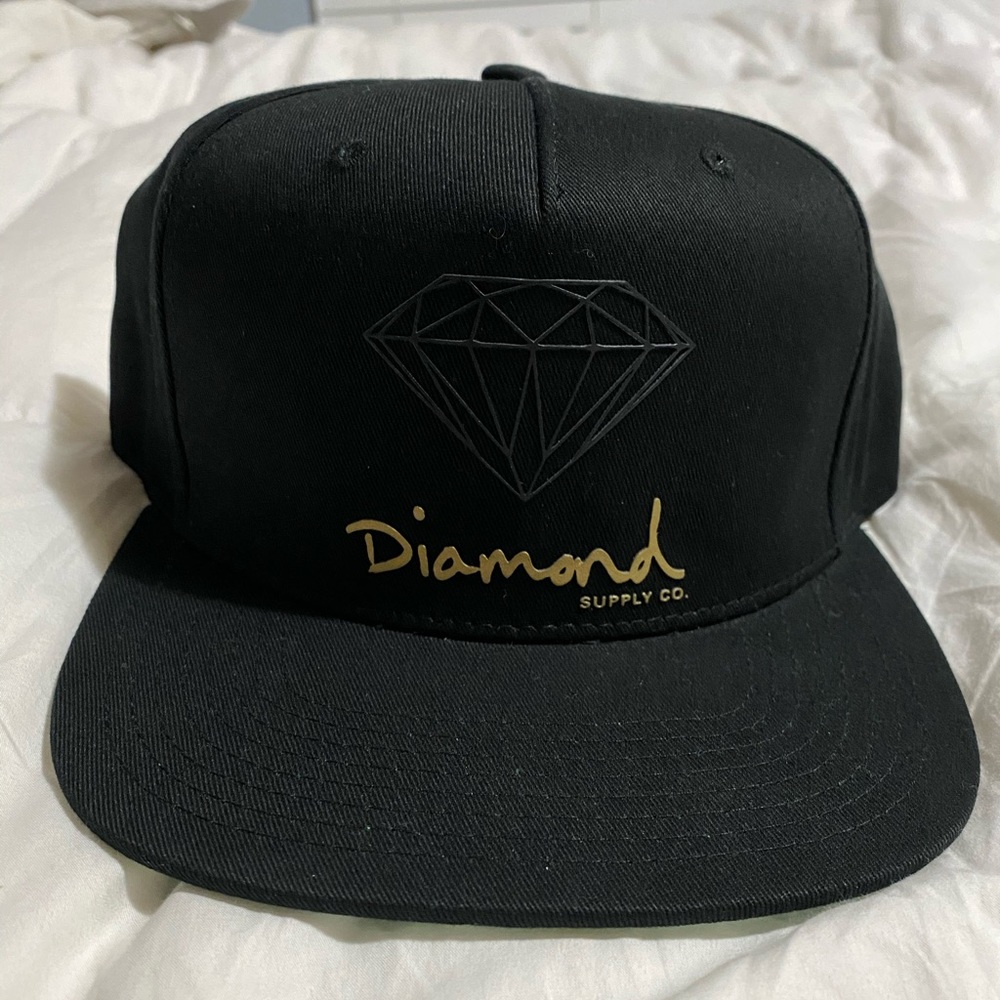 New: Diamond Supply Co. SnapBack Hat Black/Gold